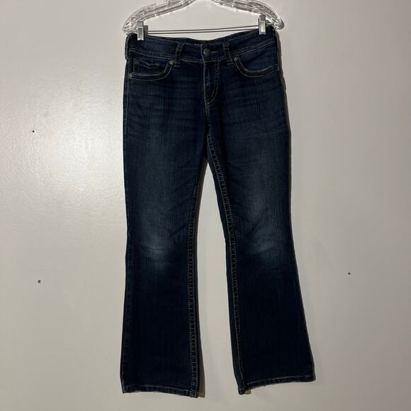 Silver Jeans Suki Surplus Western Bootcut Blue Jeans Womans 28x30 - Picture 1 of 7
